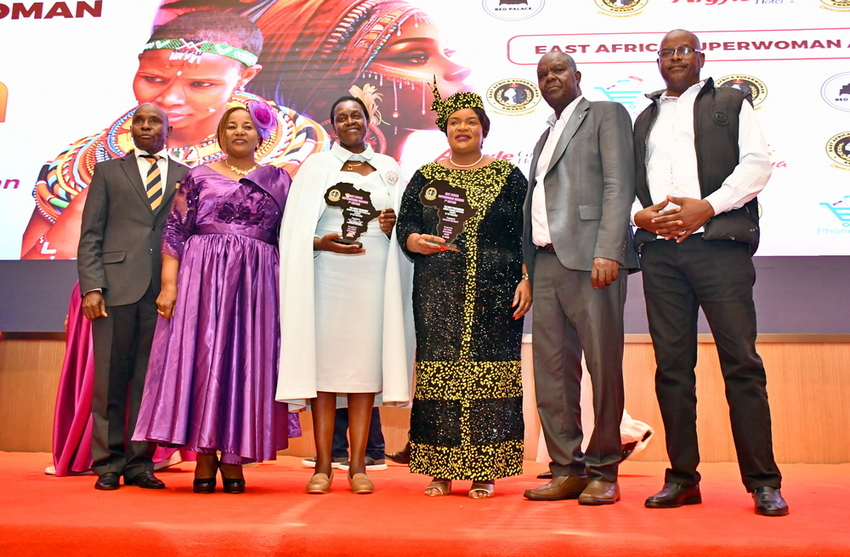 PS, State Department for Public Service & Human Capital Development, Dr. Jane Kere Imbunya , Council Chairman Dr. Peter Maangi Mitiambo, the Vice Chancellor Prof. Joyce J. Agalo alongside Council members during the award ceremony