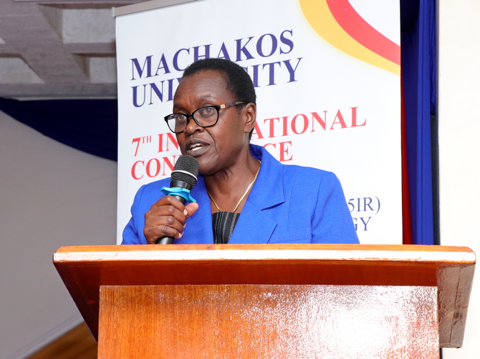 The Vice-Chancellor Prof. Joyce J. Agalo giving her opening remarks